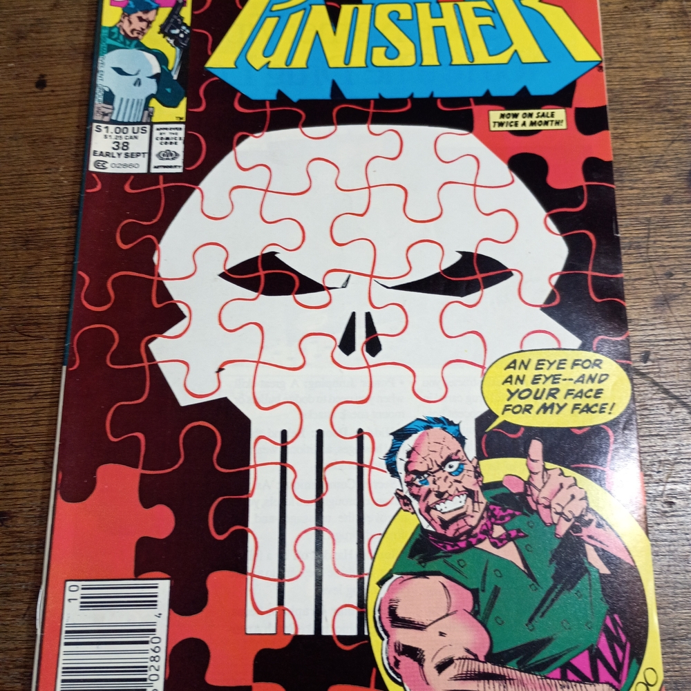 Punisher Comic Book Issue 38 with Skull Puzzle Cover